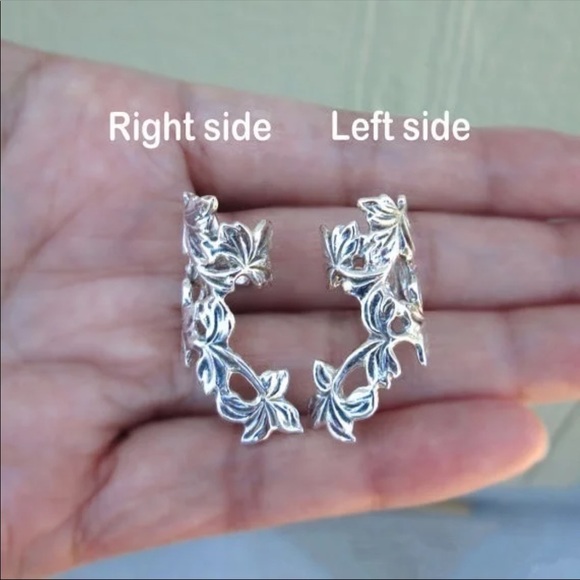 *NEW*Women’s Flower Leaf Clip Earrings - Picture 3 of 5
